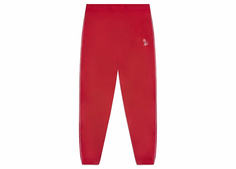 OVO Wind Tech Reflective Track Pant Red