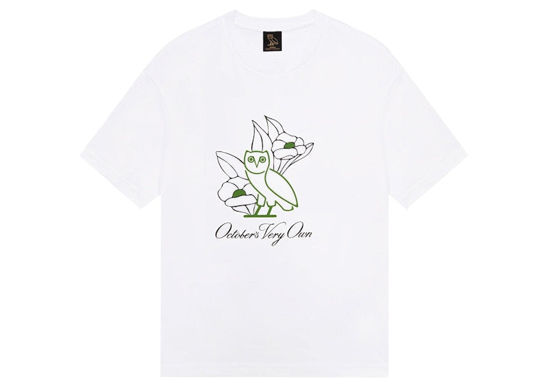 OVO Womens Floral Script T-shirt White