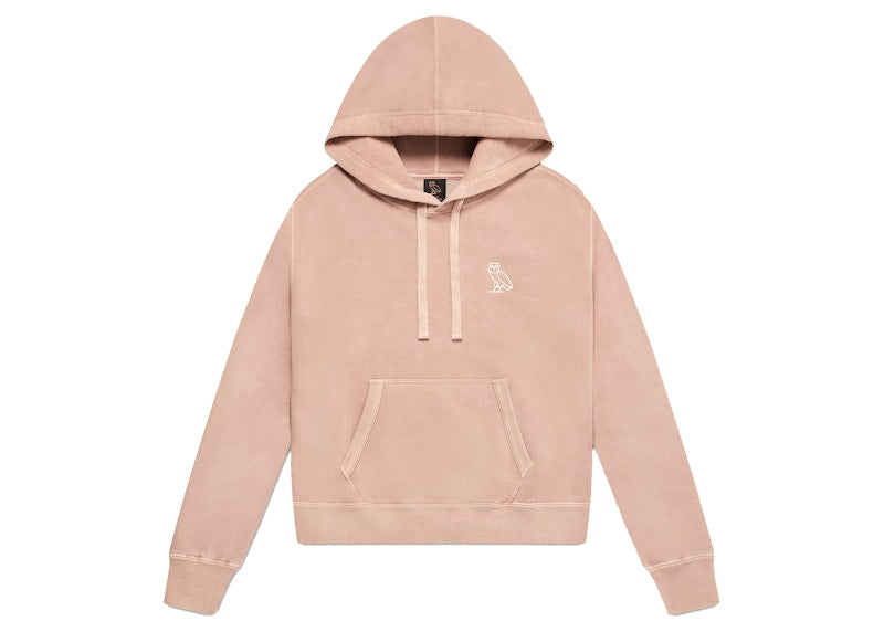 OVO Womens Garment Dye Hoodie Rose