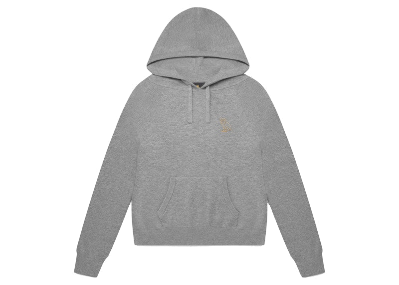 OVO Womens Knit Hoodie Heather Grey