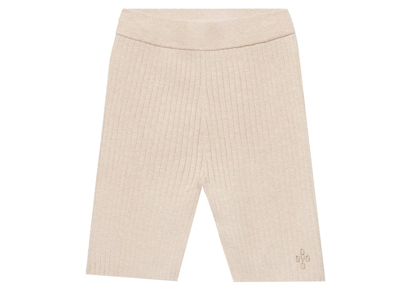 OVO Womens Ribbed Knit Bike Short Oatmeal