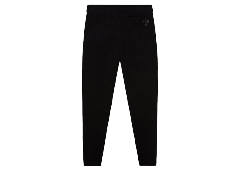 OVO Womens Ribbed Knit Legging Black