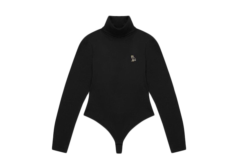 OVO Womens Turtleneck Bodysuit Black