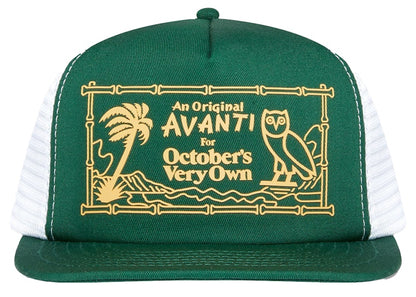 OVO X Avanti Trucker Hat Green