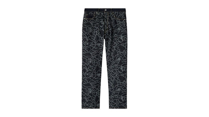 OVO x BAPE Neon 1st Camo Denim Pant Indigo