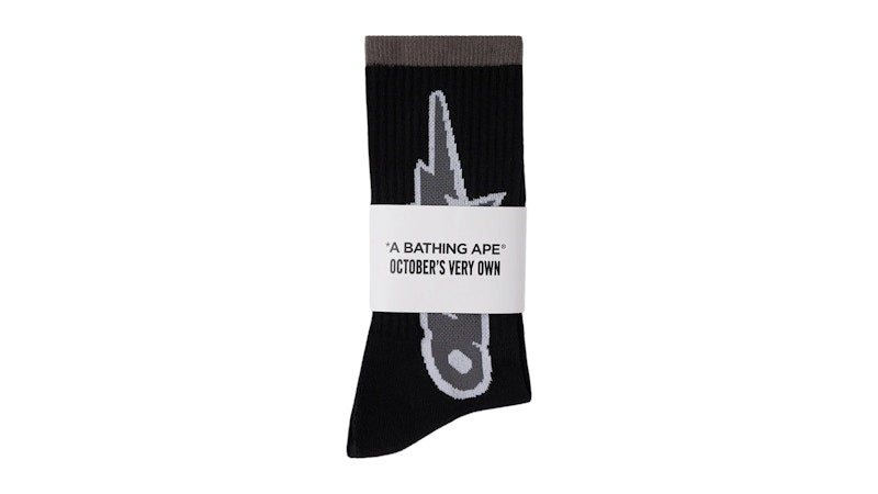 OVO x BAPE-STA Athletic Sock Black