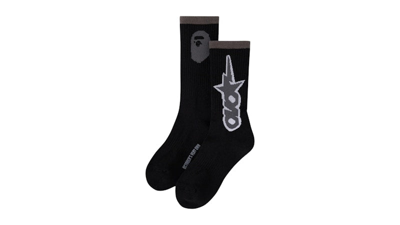 OVO x BAPE-STA Athletic Sock Black