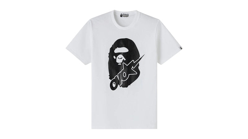 OVO x BAPE-STA Crocodile Print Tee White