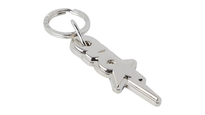 OVO x BAPE-STA Metal Keychain Silver