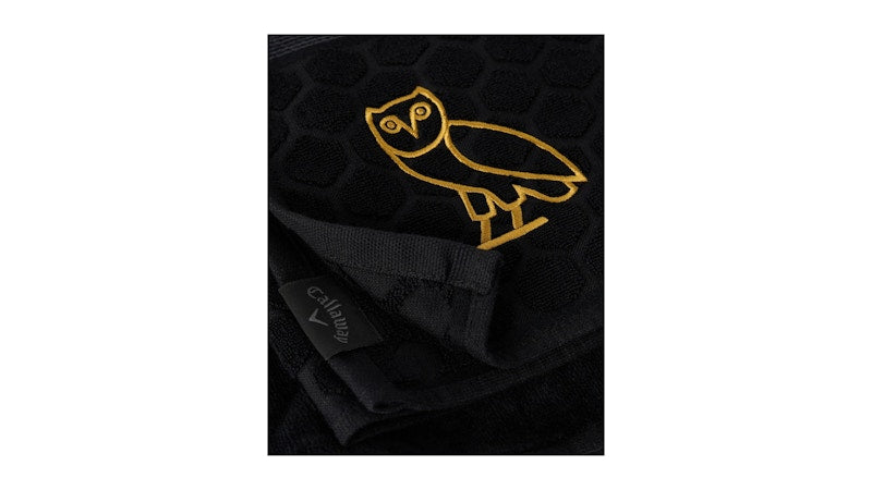 OVO x Callaway Embroidered Logo Tour Golf Towel Black