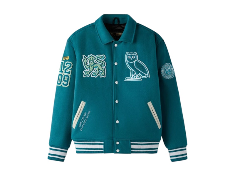 OVO x Cambridge Campus Varsity Jacket Blue