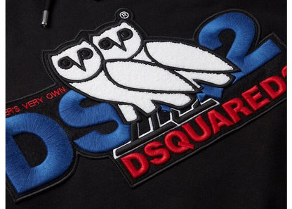 OVO x DSquared Chenille Hoodie Black