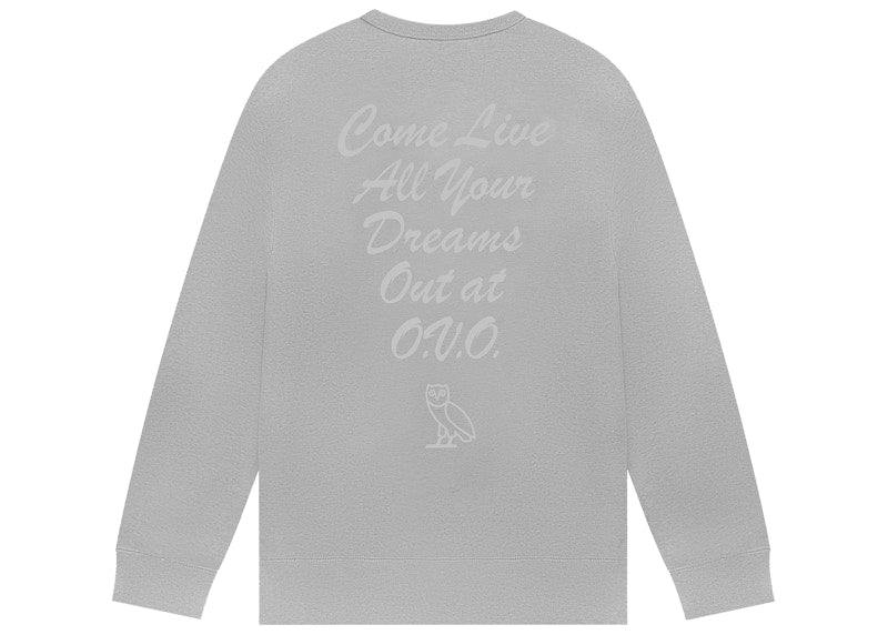 OVO x Disney Dream Team Crewneck Heather Grey