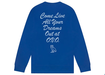 OVO x Disney Dream Team Crewneck Royal Blue