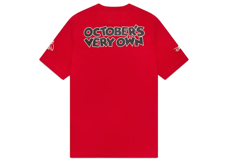 OVO x Disney Mickey "OWLS" T-shirt Red