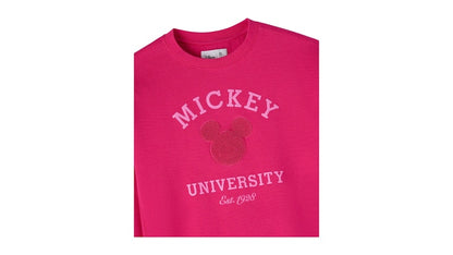 OVO x Disney Valentine's Collegiate Crewneck Fuchsia