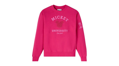 OVO x Disney Valentine's Collegiate Crewneck Fuchsia
