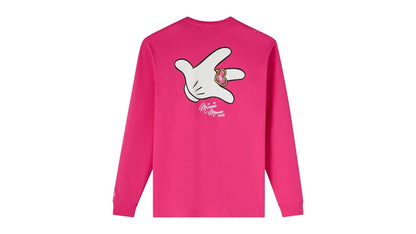 OVO x Disney Valentine's Collegiate Long-Sleeve T-Shirt Fuchsia