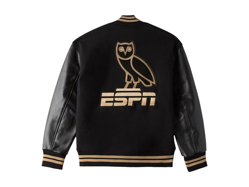 OVO x ESPN 2024 NBA Finals Varsity Jacket Black