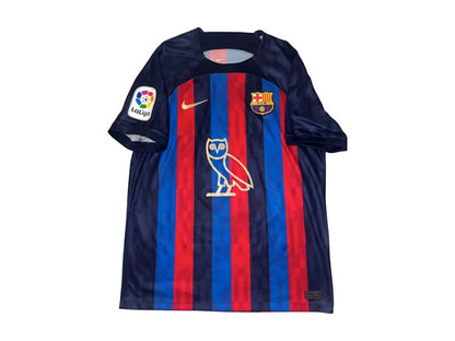 OVO x FC Barcelona Friends & Family Exclusive Drake Jersey Blue