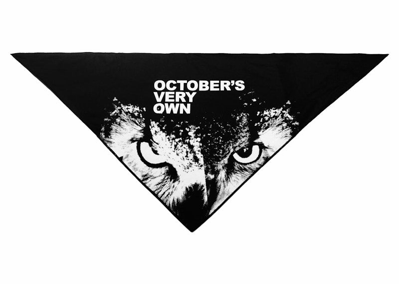 OVO x Flandana Owl Gaze Bandana Black