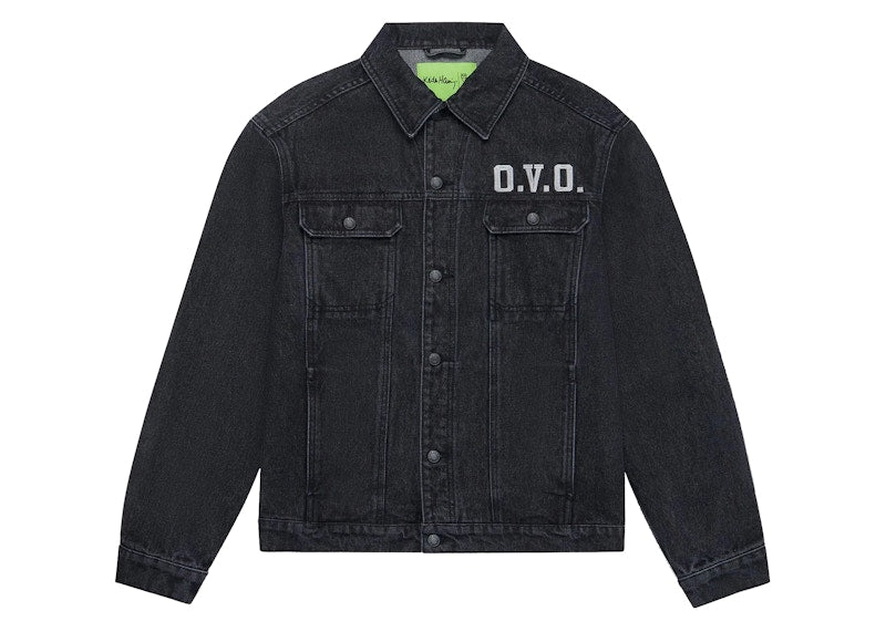 OVO x Keith Haring Denim Trucker Jacket Washed Black