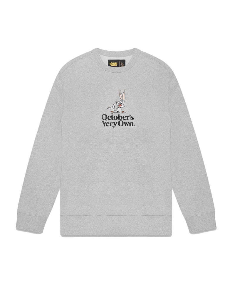 OVO x Looney Tunes Bugs Bunny Crewneck Heather Grey