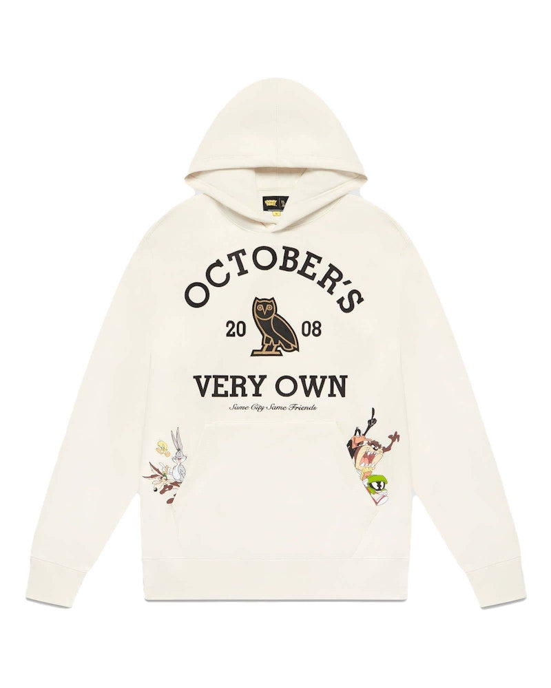 OVO x Looney Tunes Collegiate Hoodie Cream