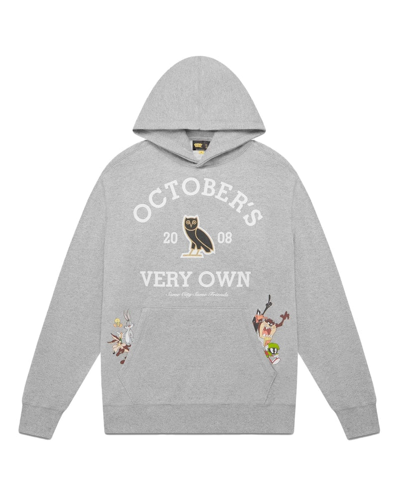 OVO x Looney Tunes Collegiate Hoodie Heather Grey