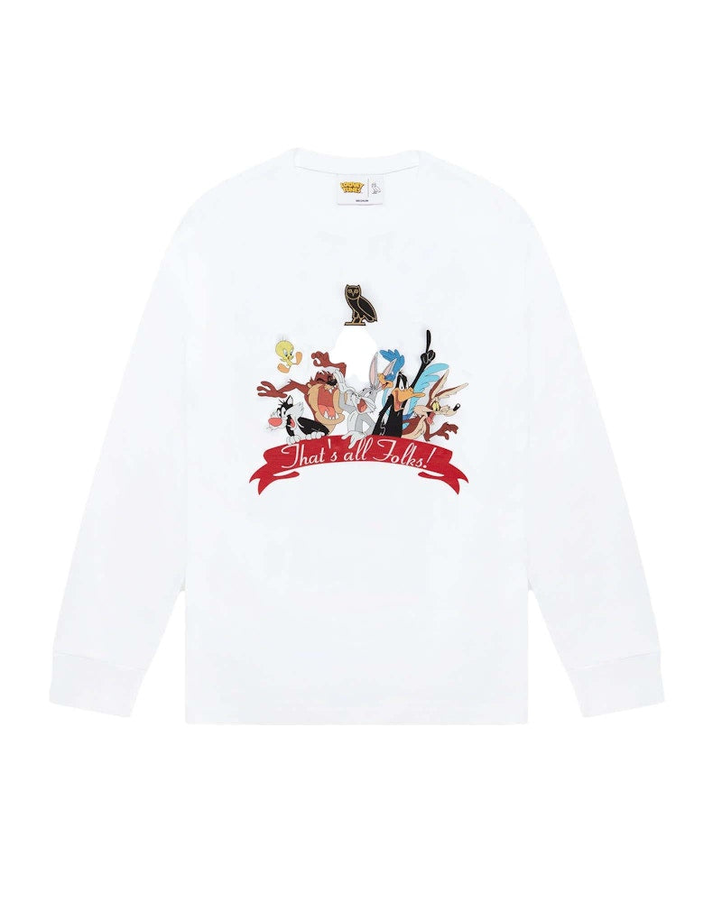 OVO x Looney Tunes Longsleeve T-Shirt White