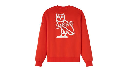 OVO x McGill University Crewneck Red