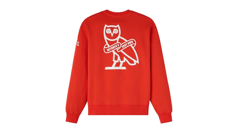 OVO x McGill University Crewneck Red