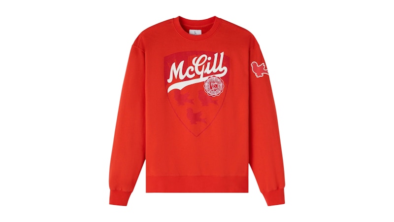 OVO x McGill University Crewneck Red