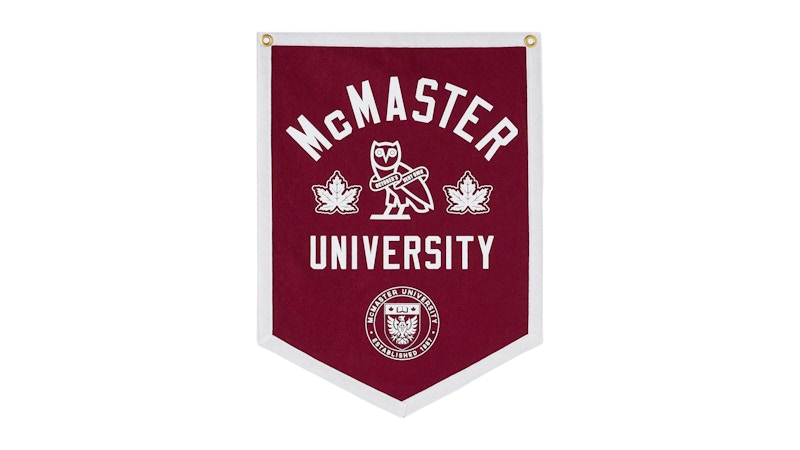 OVO x McMaster University Banner Burgundy