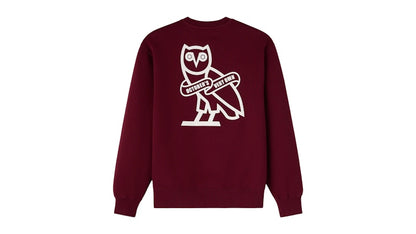 OVO x McMaster University Crewneck Burgundy