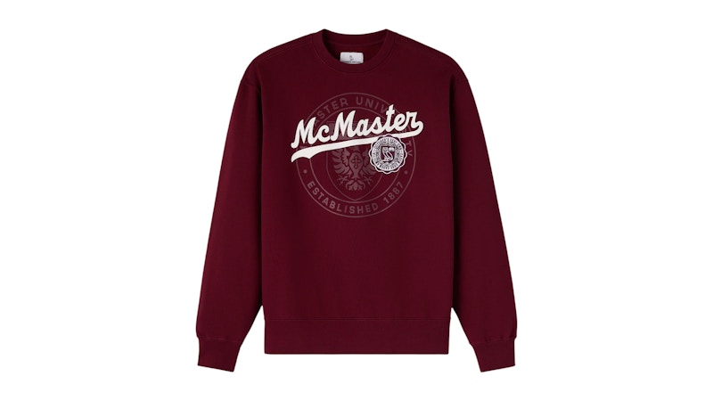 OVO x McMaster University Crewneck Burgundy