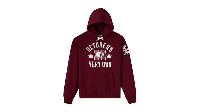 OVO x McMaster University Marauders Hoodie Burgundy
