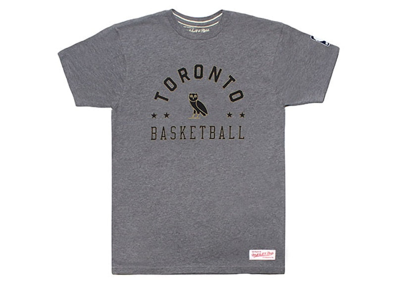 OVO x Mitchell & Ness Raptors Toronto Basketball Tee Grey