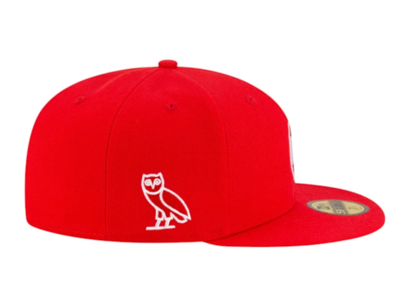 OVO x NBA Atlanta Hawks 59Fifty Fitted Hat Red/White/Black