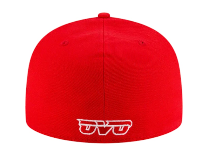 OVO x NBA Atlanta Hawks 59Fifty Fitted Hat Red/White/Black