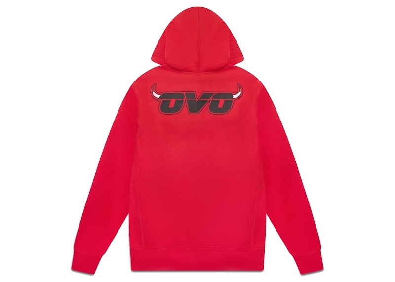 OVO x NBA Bulls Hoodie Red