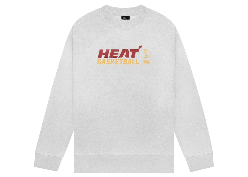 OVO x NBA Heat Crewneck Heather Grey