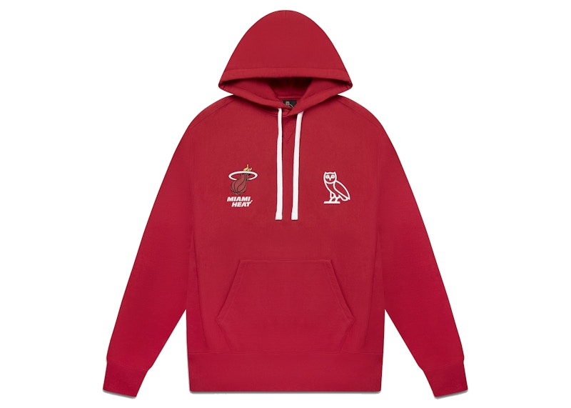 OVO x NBA Heat Hoodie Red