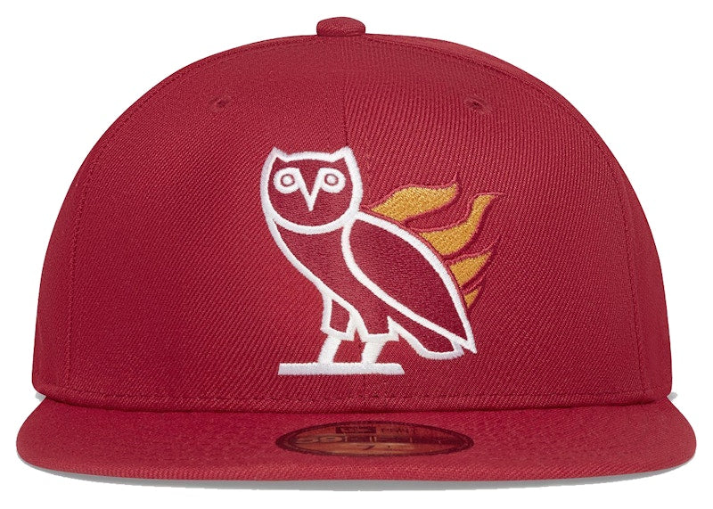 OVO x NBA Heat New Era 59Fifty Fitted Hat Red