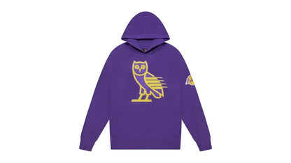 OVO x NBA Lakers OG Owl Hoodie Purple