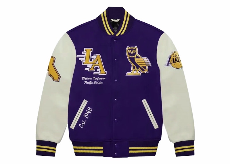 OVO x NBA Lakers Varsity Jacket (FW23) Purple