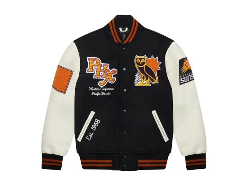 OVO x NBA Phoenix Suns Varsity Jacket Black