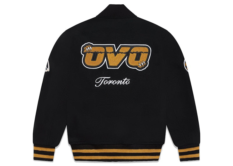 OVO x NBA Raptors Varsity Jacket Black