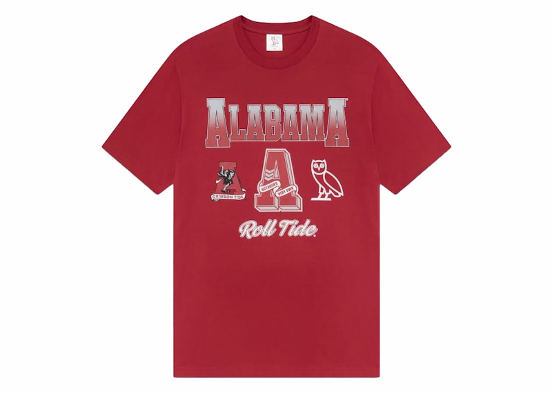 OVO x NCAA Alabam Crimson Tide T-shirt Red