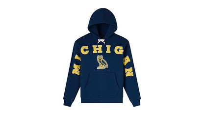 OVO x NCAA Michigan Wolverines Hoodie Navy